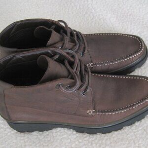 Ferragamo Men's Brown Leather Chukka Boots Men's Size 8D